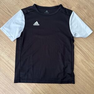 Adidas Black and White Mesh T-Shirt